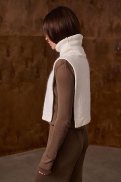 Turtleneck Dickie Angora Wool Warm Soft Collar High
