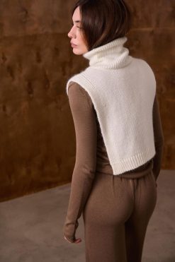 Turtleneck Dickie Angora Wool Warm Soft Collar High