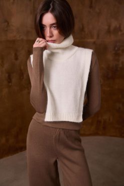 Turtleneck Dickie Angora Wool Warm Soft Collar High