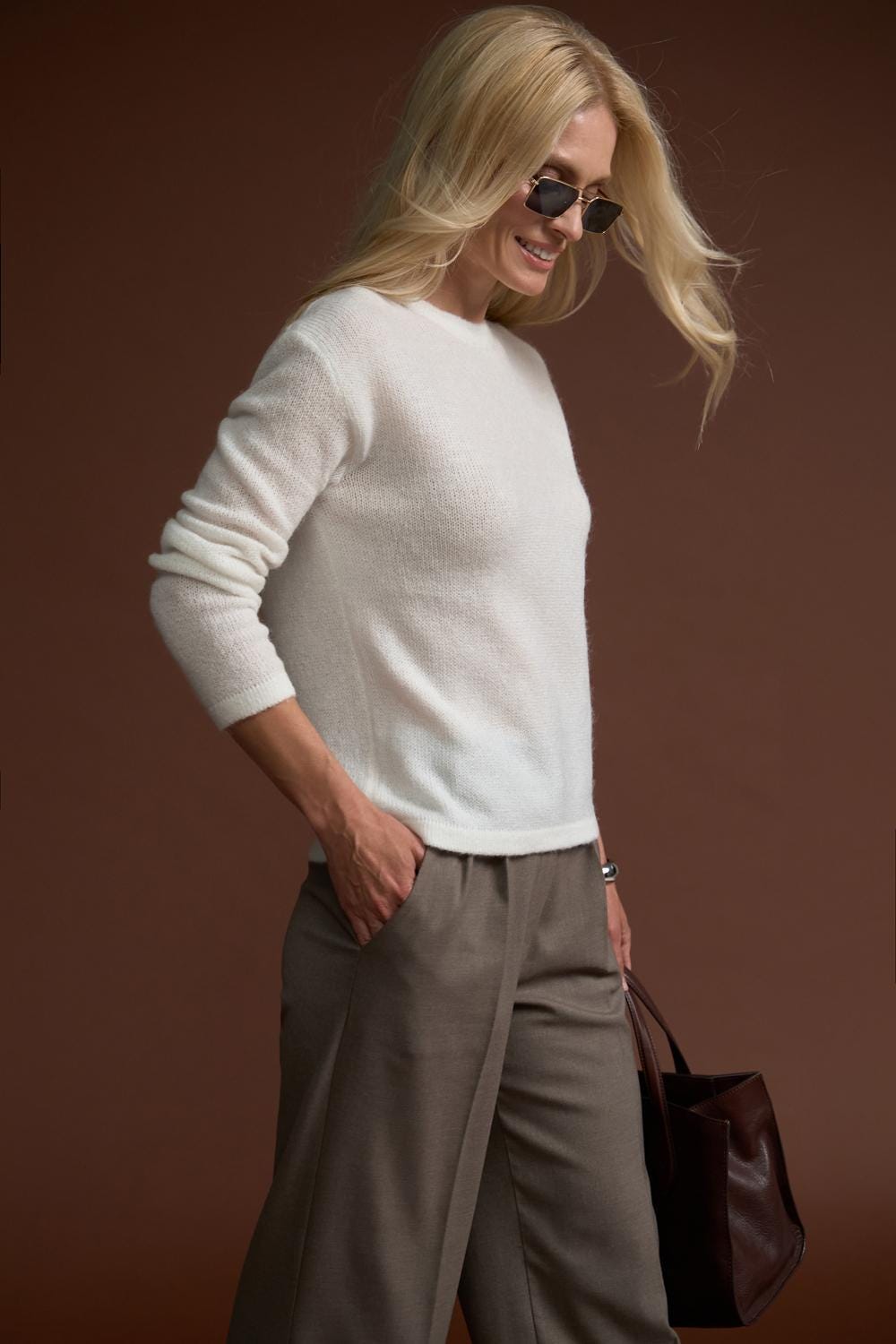 Wool Mohair Sweater Relaxed Fit Knit Jumper Soft Wool Mohair Sweater Relaxed Fit Knit Jumper Soft