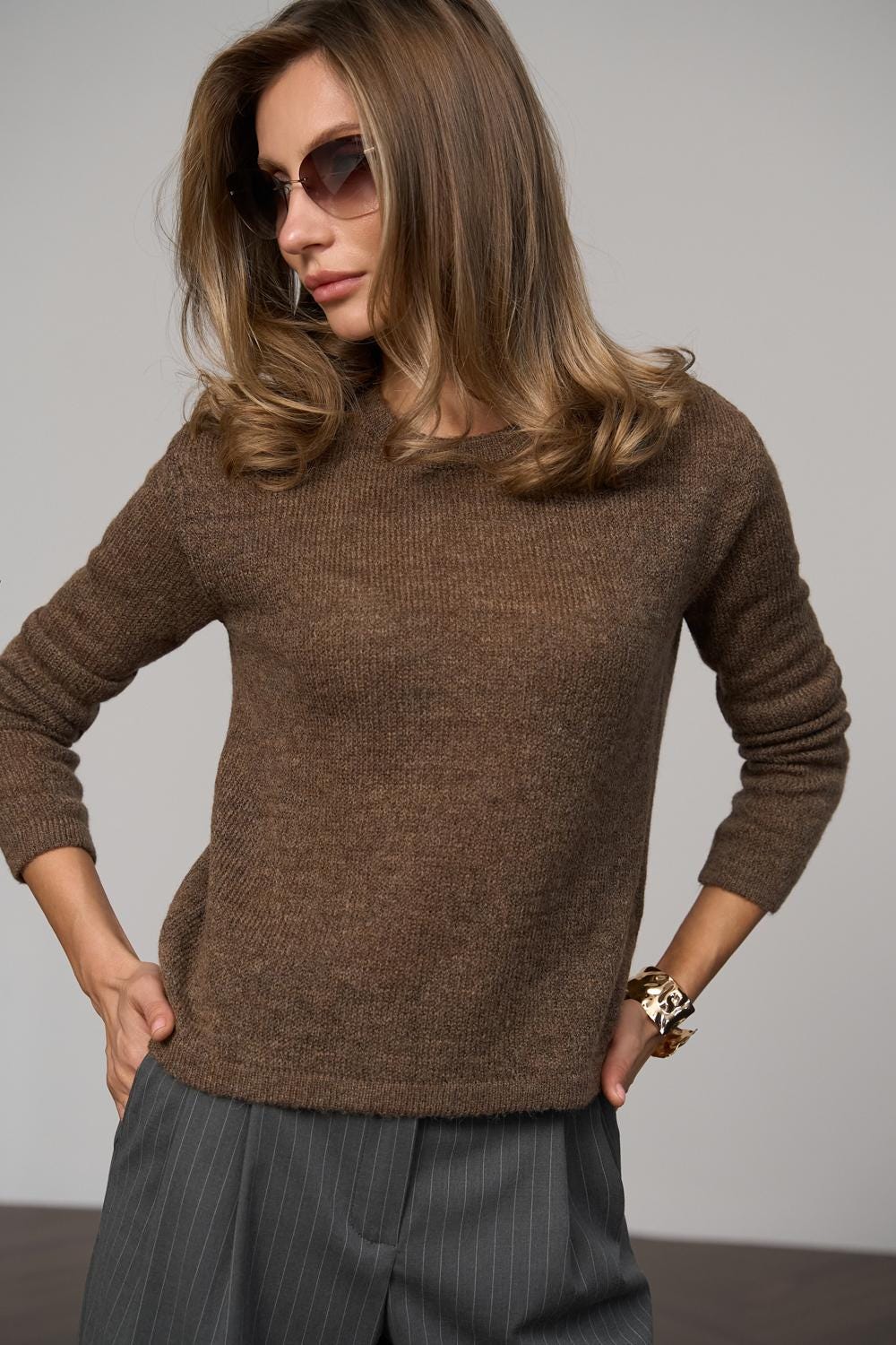 Wool Mohair Sweater Relaxed Fit Knit Jumper Soft Wool Mohair Sweater Relaxed Fit Knit Jumper Soft