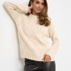 Merino Alpaca Wool Sweater With Diamond Knit
