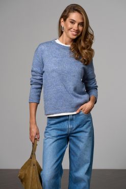 Wool Mohair Sweater Relaxed Fit Knit Jumper Soft