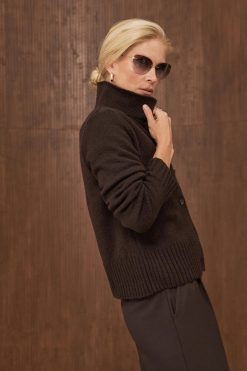 Mohair Cardigan Collared Button Up Sweater Merino Wool