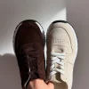 Handmade Suede Sneakers Women S Casual Walking Shoes