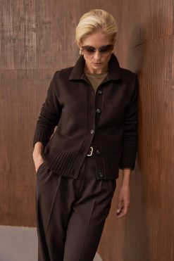 Mohair Cardigan Collared Button Up Sweater Merino Wool