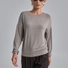 Loose Fit Knit Sweater Soft Stretch Pullover Draped