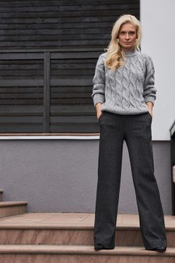 Cable Knit Oversized Sweater Cozy Merino Wool Mohair