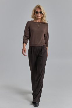 Loose Fit Knit Sweater Soft Stretch Pullover Draped