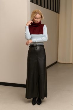 Ribbed Turtleneck Dickey Knit Neck Warmer Women Winter