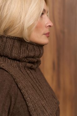 Ribbed Turtleneck Dickey Knit Neck Warmer Women Winter