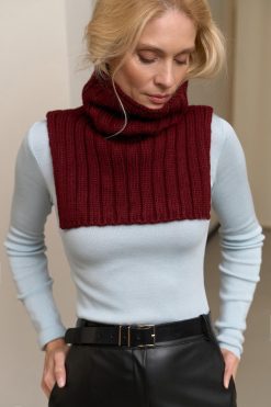 Ribbed Turtleneck Dickey Knit Neck Warmer Women Winter