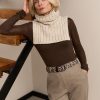 Ribbed Turtleneck Dickey Knit Neck Warmer Women Winter