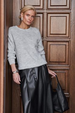 Alpaca Sweater Loose Fit Meino Wool Top Mohair