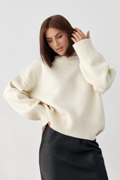 Cashmere Merino Knit Sweater Oversize Wool Pullover Soft