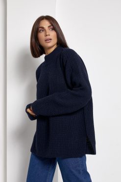 Merino Wool Oversized Sweater Chunky Knit Pullover Winter
