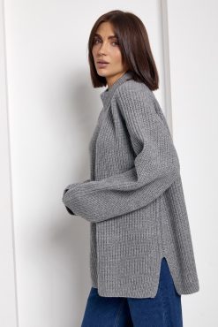 Merino Wool Oversized Sweater Chunky Knit Pullover Winter