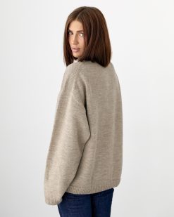 Wool Oversized Turtleneck Sweater Soft Warm Knit Top