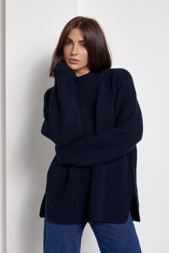 Merino Wool Oversized Sweater Chunky Knit Pullover Winter