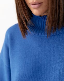 Wool Oversized Turtleneck Sweater Soft Warm Knit Top