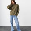 Wool Oversized Turtleneck Sweater Soft Warm Knit Top