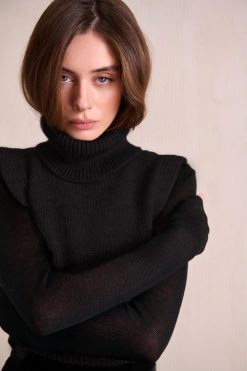 Turtleneck Dickie Angora Wool Warm Soft Collar High