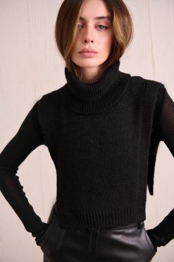 Turtleneck Dickie Angora Wool Warm Soft Collar High